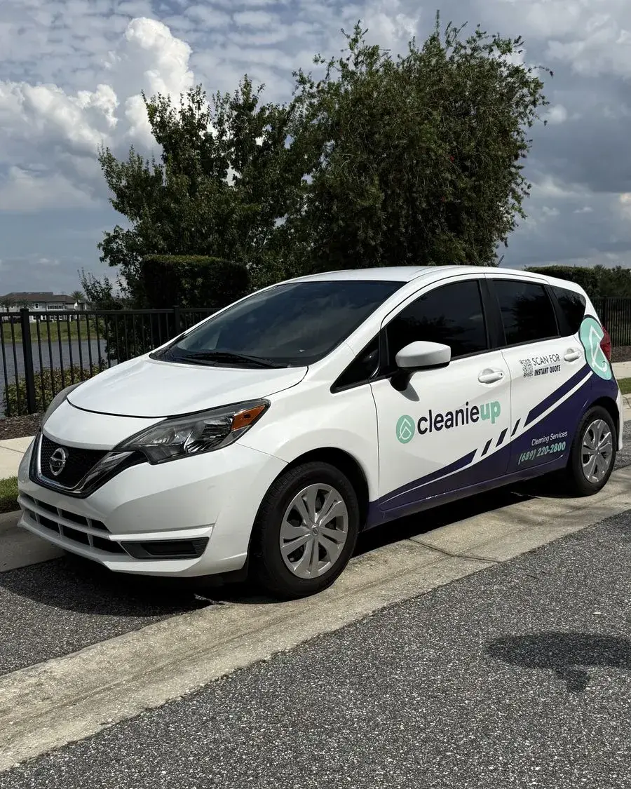 CleanieUp branded car parked and ready for a commercial cleaning in Dr. Phillips, FL