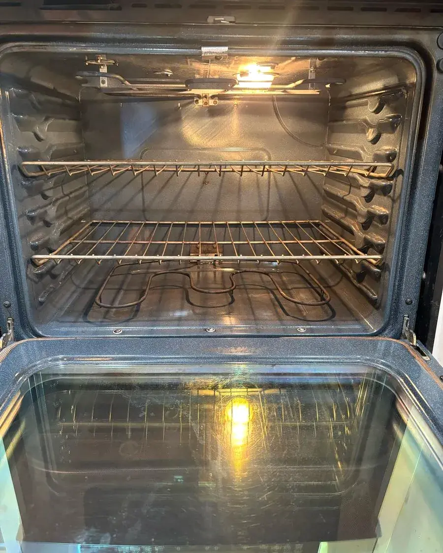 Oven interior and racks cleaned to a shine during a deep cleaning in Oakland, FL