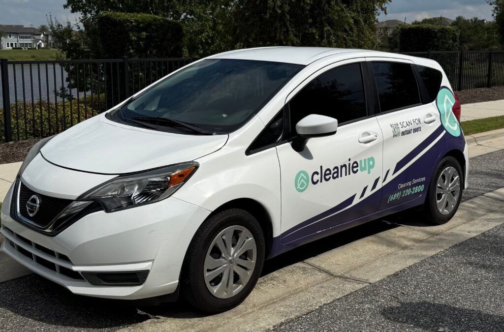 CleanieUp company vehicle parked in Winter Garden, FL, representing dependable, high-quality Commercial Cleaning services for local businesses. Commercial Cleaning near me.