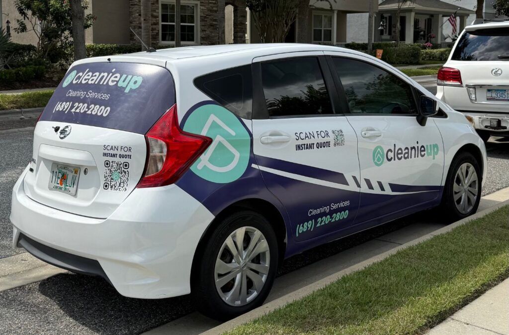 CleanieUp company vehicle parked in Winter Garden, FL, reflecting dependable local Deep Cleaning service and strong community presence. Deep Cleaning near me.