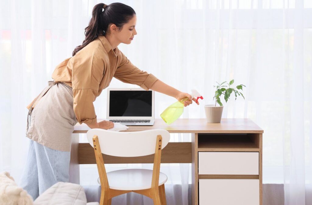 CleanieUp team member delivering Deep Cleaning in Winter Garden, FL with intensive surface treatment.